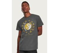 Bruce Lee Men's Yellow Jeet Kune Do Hybrid Martial Art Yin Yang T-Shirt in Charcoal | Size: Medium Bruce Lee Charcoal M