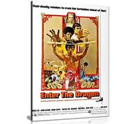 Bruce Lee Pictures Enter The Dragon Poster Canvas Wall Art Picture Print (12x8in)