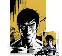 Bruce Lee Portrait Art 1000 Pieces Jigsaw Puzzles for Adults Logic Ability Easy Relaxation Secure Join Lovely Gift (50x75cm)