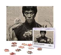 Bruce Lee Puzzles 500 Pieces Personalized Jigsaw Puzzles Photos Puzzle with Storage Bag Challenging Picture Puzzle for Adults Home Decor Wedding (52x38 CM)