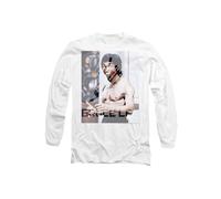 Bruce Lee Revving Up Long Sleeve T-Shirt, White | Size: XL Bruce Lee White XL
