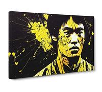Bruce Lee Splash Vol.3 Canvas Print | Gallery Wrapped 30mm Frame Wall Art | 30x20 inches | Ready to Hang | Abstract Picture | Living Room Bedroom Lounge Office