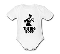 BRUCE LEE THE BIG BOSS Personalised Unique Baby Vest Baby Grow Babygrow Cute Novelty Boys Girls Unisex Funny