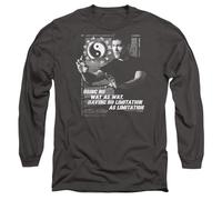Bruce Lee Way Unisex Long Sleeve T Shirt, Charcoal, S