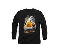 Bruce Lee Yellow Dragon Long Sleeve T-Shirt, Black Bruce Lee Black L