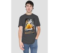 Bruce Lee Yellow Dragon T-Shirt, Charcoal Bruce Lee Charcoal XXXL