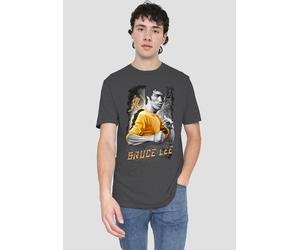 Bruce Lee Yellow Dragon T-Shirt, Charcoal in Grey | Size: XL Bruce Lee Grey XL
