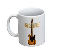 Bruce Springsteen Guitar Mug in White Bruce Springsteen White