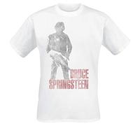Bruce Springsteen Hologram Men T-Shirt White XL, 100% Cotton, Regular