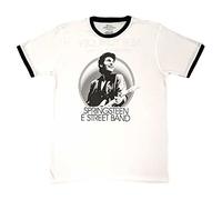 Bruce Springsteen Ringer T Shirt NYC Logo Official Unisex White S