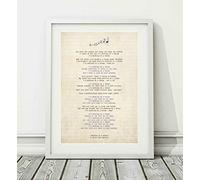 Bruce Springsteen - Working On A Dream - Song Lyric Poster Print (UNFRAMED) - Sizes A4 (29.7 x 21cm) and A3 (42 x 29.7cm) (A3)