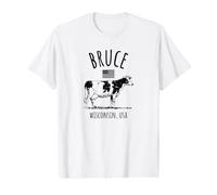 Bruce Wisconsin USA Retro Cow Vintage Style Design Value Graphic T-Shirt