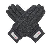 BRUCERIVER Womens Winter Touchscreen Knit Glove With Warm Fleece Lining Cabel design Rib Cuff,Grey S-M