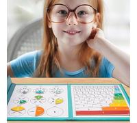 Bruch manipulative made of wood - 3rd class set | Teaching educational game for math promotion in elementary school, ideal teaching material for understanding parts, grades and arithmetic