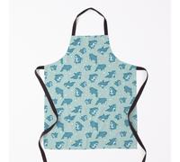 Brucie Blahaj shark under the sea pattern (Teal) Grill Aprons for Kitchen BBQ Chef