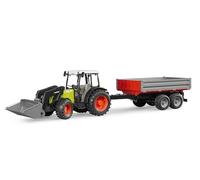 Bruder 02112 Claas Nectis 267F Tractor with Frontloader & Tipping Trailer - 1:16 Scale Farm Vehicle Playset, Compatible Figures & Accessories, For Kids Ages 3+