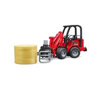 Bruder 02192 SchÃâžFfer Hoflader 2630 Grip Pliers And Round Bale - Red
