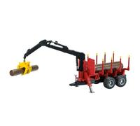 Bruder Toys 02252 Forestry Logging Trailer with Loading Crane, Grab + Logs 1:16