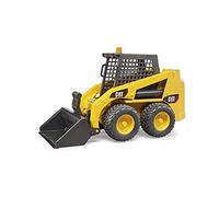 Bruder 02482 Cat Skid Steer Loader, 1:16 Scale Realistic Skid Steer Toy | 1:16 scale, tiltable and removable front shovel, made in Germany, ages 3+