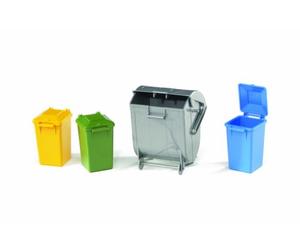 Bruder 02606 Garbage Can Set (3 Small and 1 Large)