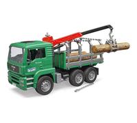 Bruder 02769 Man Timber Truck with Loading Crane and 3 Trunks