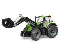 Bruder 03161 Deutz 8280 TTV Tractor with Front Loader - 1:16 Scale Agricultural Vehicle, Functional Loader & Steering, Durable Farm Toy for Kids Ages 3+