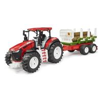 bruder 03453 - Roadmax tractor with trailer and 3 logs - Vehicles, forestry, farm, wood transport, toys from 2 years