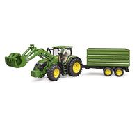 Bruder 09828 John Deere 7R 350 with frontloader and Trailer