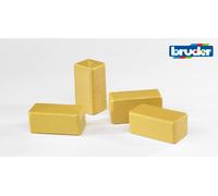 Bruder 1:16 Accessories: 4 Block Hay Bales Bale Handling Accessory Set, Multi