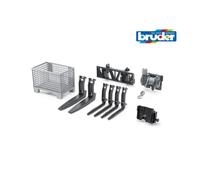 Bruder 1:16 Accessories: Pallet, winch & forks for frontloader in Black | Size: 1 Pack Bruder Black 1 Pack