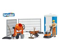 Construction Set With Mixer & Toilet Loo - Bruder 62008 Scale 1:16