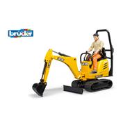 Bruder 1:16 bworld JCB Micro excavator 8010 CTS & construct. worker in Yellow | Size: 1 Pack Bruder Yellow 1 Pack