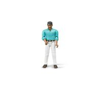 Bruder bWorld Man Figure Medium Skin White Jeans Childrens Toy Worker 1:16 Scale