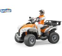 Bruder 1:16 bworld Quad with driver in Orange | Size: 1 Pack Bruder Orange 1 Pack