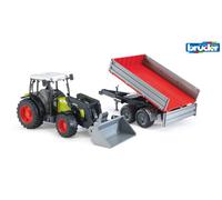 Bruder 02112 - Claas Trattore Nectis 267 F Con Benna E Rimorchio (1 Accessorie)