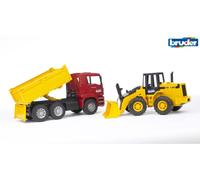 Bruder 1:16 MAN TGA Construction truck & articulated road loader FR 13 in Yellow | Size: 1 Pack Bruder Yellow 1 Pack