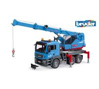 Bruder MAN TGS Crane Truck 03771 - 1:16 Scale Construction Vehicle Toy with Rotating Crane & Stabilizer Legs, Compatible with Bruder Figures & Accessories, Ages 4+