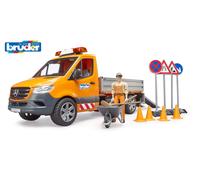 Bruder 1:16 MB Sprinter Municipal with driver, L+S Module & access in Orange | Size: 1 Pack Bruder Orange 1 Pack
