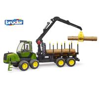 Bruder John Deere 1210E Forwarder with Grab and 4 Logs