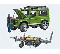 Bruder 2589 Other License 02589 Land Rover Defender with Trailer and Scrambler Ducati Full Throttle