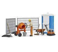Construction Set With Mixer & Toilet Loo - Bruder 62008 Scale 1:16