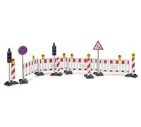 Bruder 62009 Road Signalling Kit with Traffic Lights - Construction Site Accessory Set with Signs & Barriers - 1:16 Scale for Roadwork & Machinery Play