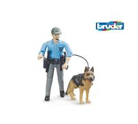 Bruder 62150 bworld Policeman with Dog 1:16 scale figure man POLICE dog handler