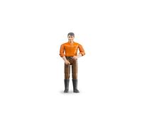 Bruder Toy Figure 60007 Man Driver – 1:16 Scale, Movable Limbs – Light Skin/Brown Jeans