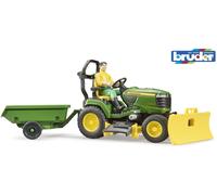 Bruder John Deere With A Trailer And Gardener Golden