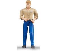 Bruder Toys 60006 Man Driver Figure for 1:16 Scale Toy Models with Movable limbs