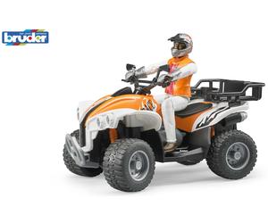 Bruder bWorld Quadbike 6300 w/ Driver Figure Childrens Toy Vehicle Model Playset