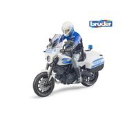 Bruder bWorld Scrambler Ducati Police Bike w/ Policeman Figure Childrens Playset