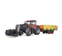 Bruder Case IH Optum 300 CVX with bale trailer - Scale 1/16