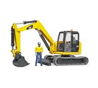 Bruder Toys 02466 CAT Mini Digger Excavator - Operational Arm / Bucket + Driver